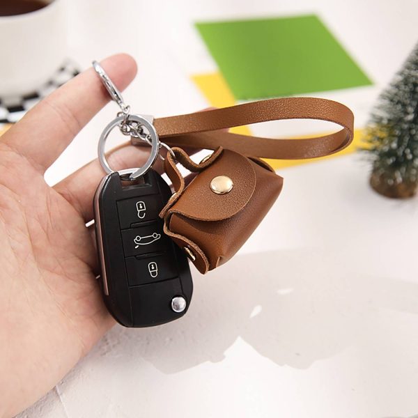 Mini Pu Leather Coin Purse Keychain Pendant - Image 7