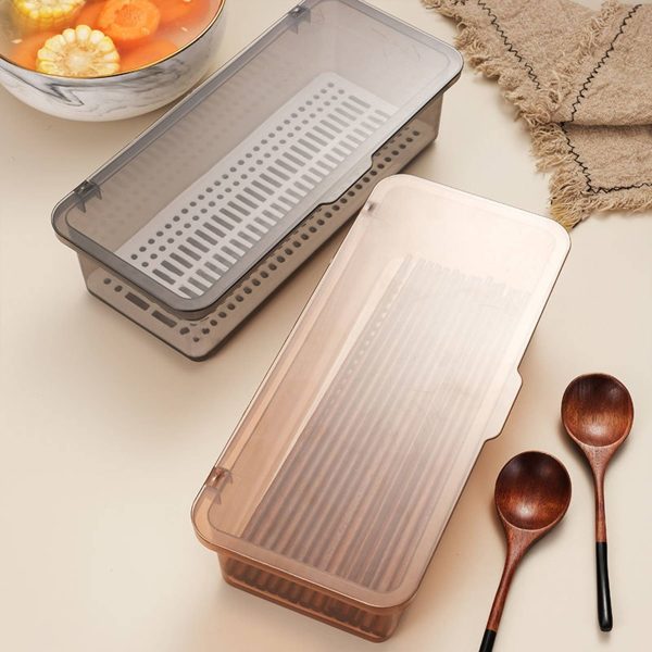 Plastic dust-proof drain chopstick holder - Image 6