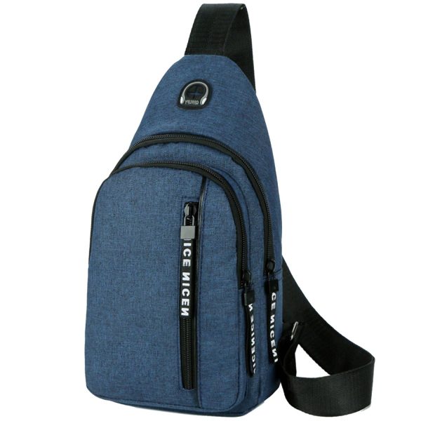 Small Water Resistan Crossbody Waist Bag With Earphone Hole