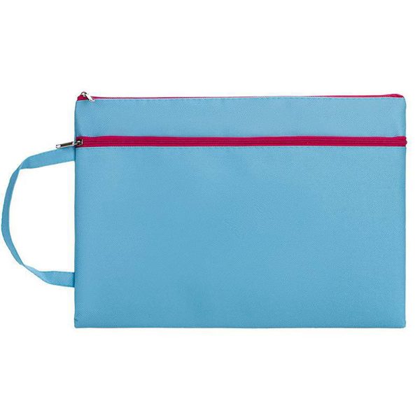 A4 Handle Zippered Document Bag File Pouch - Image 2