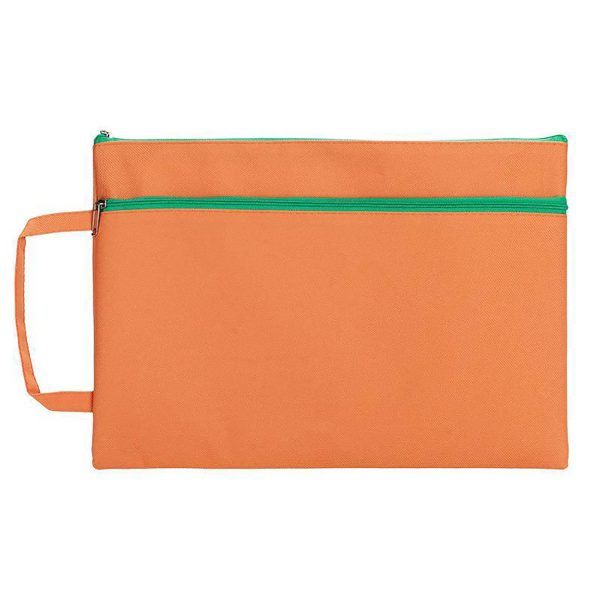 A4 Handle Zippered Document Bag File Pouch - Image 4
