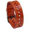 PU Vintage openwork wide leather bracelet - Image 3