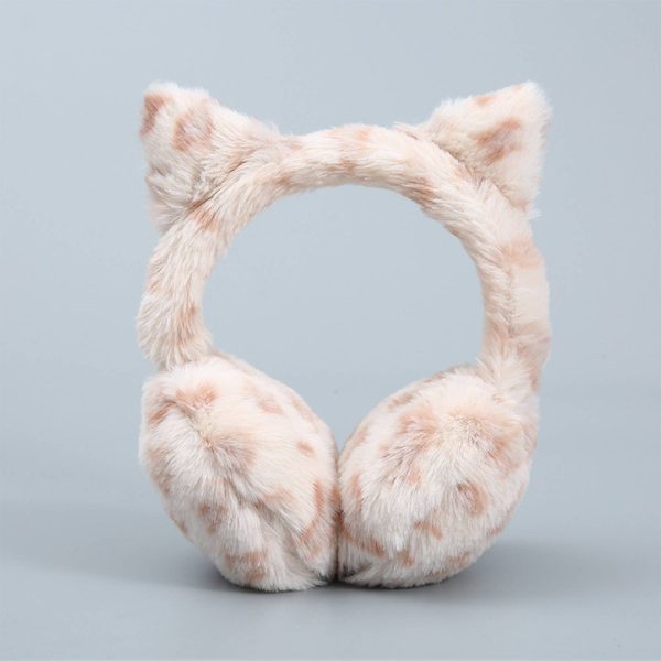 Winter Ear Warmer Cat Leopard Print Earmuff - Image 6