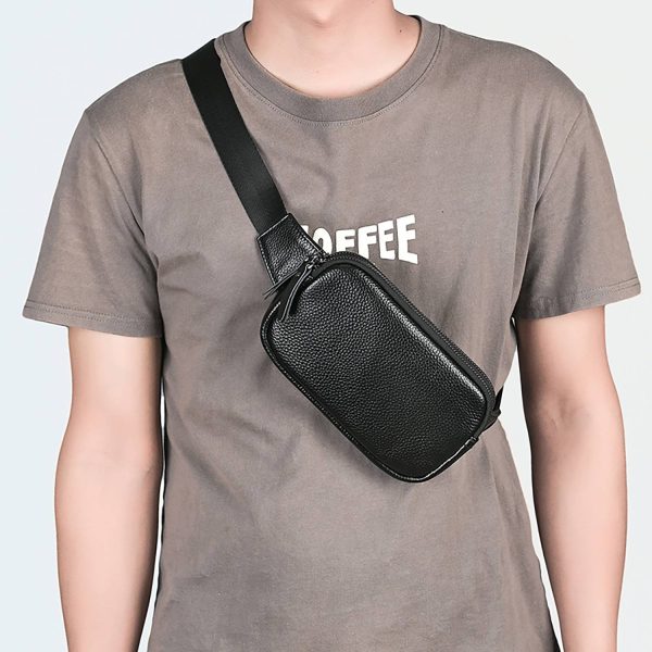 Men'S Genuine Leather Adjustable Waist Bag - Image 2