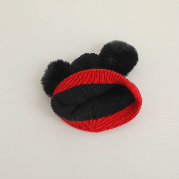 Double ball wool cap beanie for children - Image 6