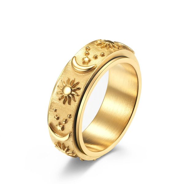 Rotatable Stainless Steel Anxiety Relief Ring