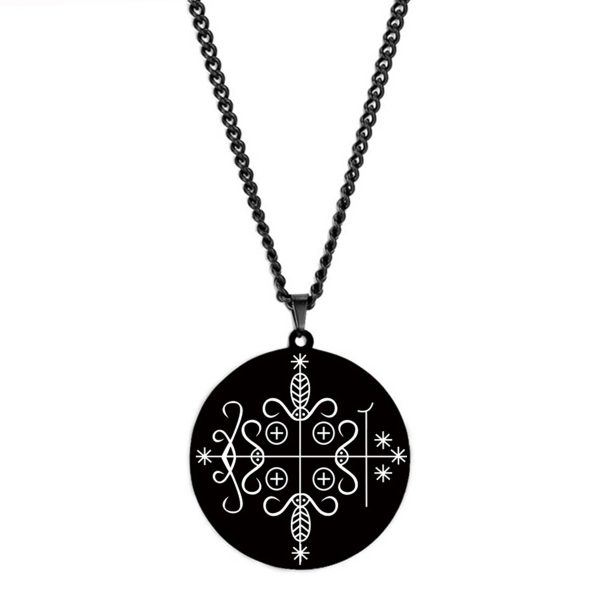 Stainless steel symbol amulet pendant necklace - Image 3