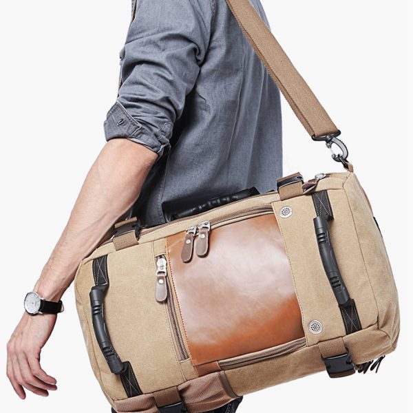 Canvas Duffel bag with Shoe Compartment - Image 5