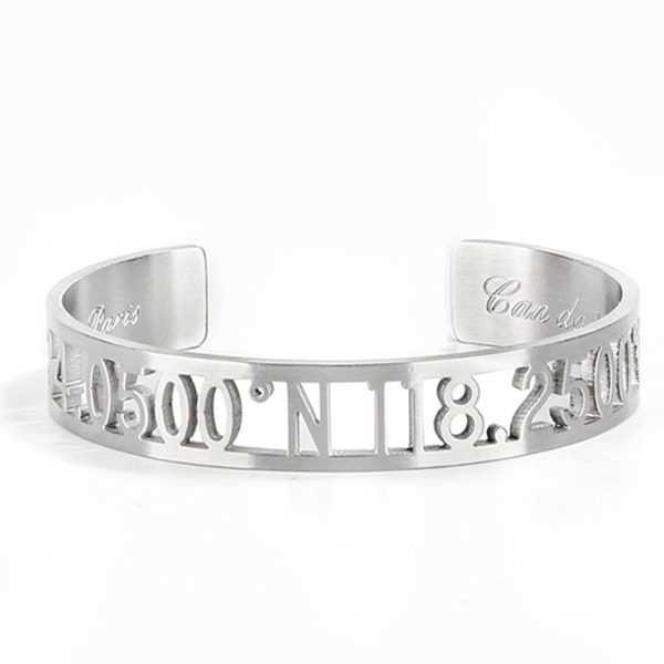 Stainless Steel Cut-out personality opening bracelet - Image 2