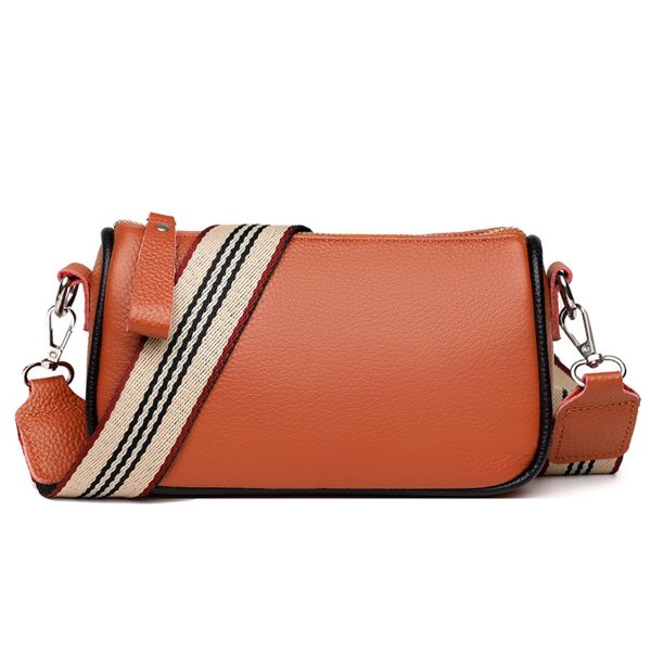 Faux Leather stylish wide shoulder strap cross-body bag