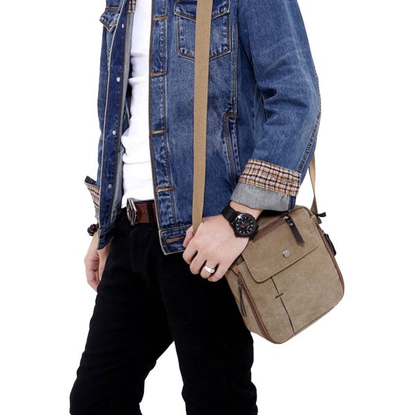 Canvas Small Messenger Casual Shoulder cross-body Bag - Image 4