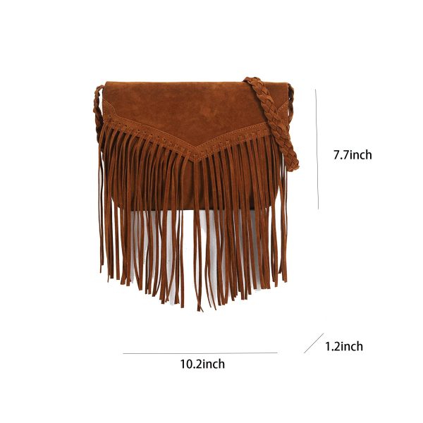 PU leather Fringed Female Shoulder Crossbody Bag for woman - Image 5