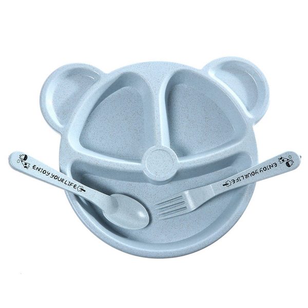 Plastic children's compartment dinner plate