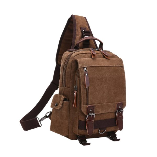 Large Capacity Canvas Crossbody Backpack for Business Travel - Image 6