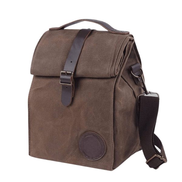 Insulated Waxed Canvas Lunch Bag - Image 3