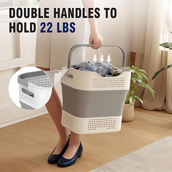 Foldable Laundry Basket - Japanese Style Storage - Image 6