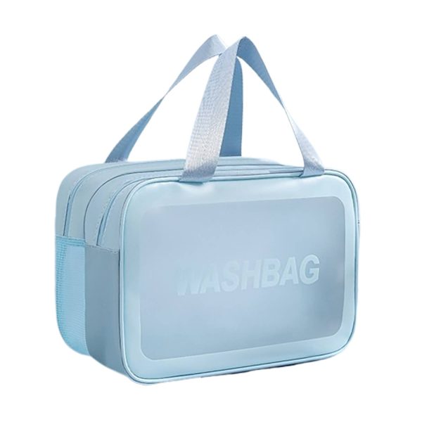 Waterproof Frosted PVC Toiletry Bag w/ Double Layer Design - Image 2