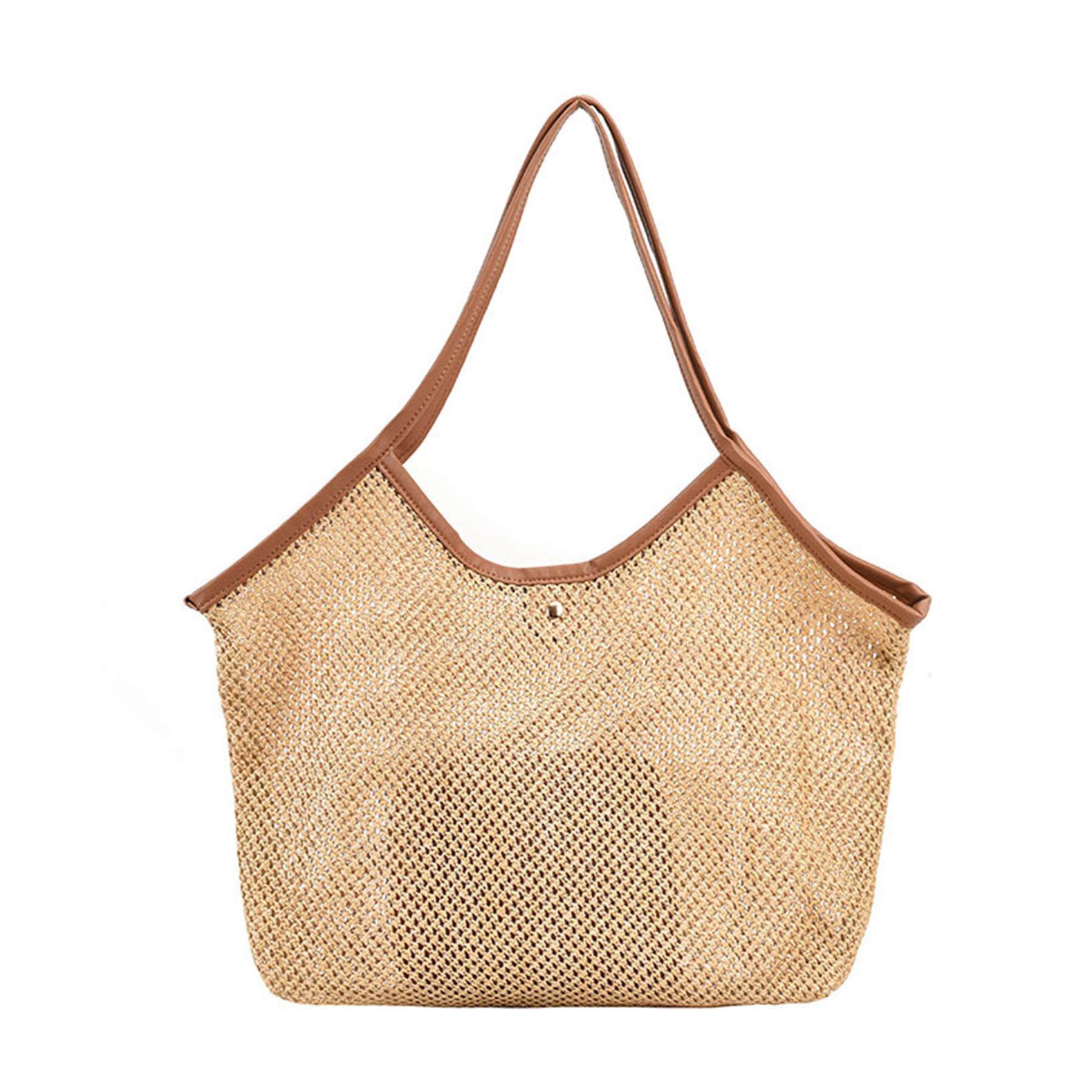 Jute Straw Woven Tote Bag, Handmade Weaving Shoulder Bag - Image 2