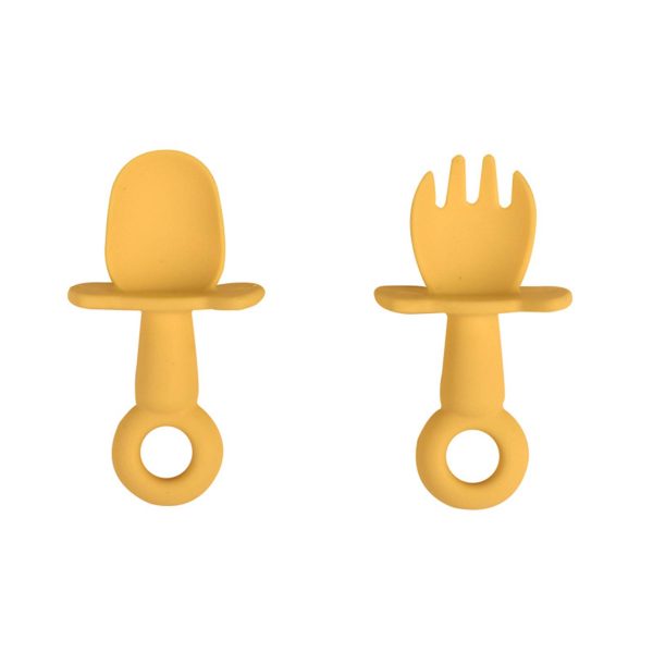 Silicone Baby Spoons Self Feeding and Forks - Image 4