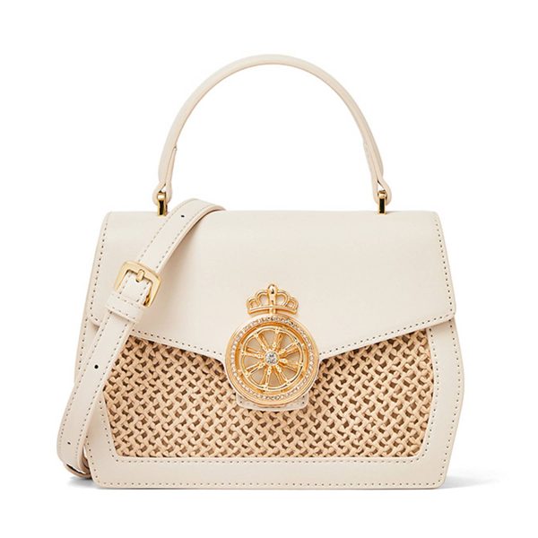 Genuine Leather woven cross-body bag