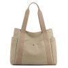 Canvas Multi-pocket Tote bags for women - Image 2