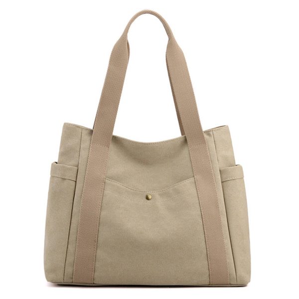 Canvas Multi-pocket Tote bags for women - Image 2