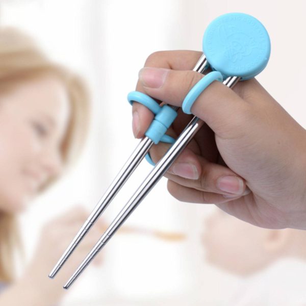 Stainless Steel Silicone Children Training Chopsticks - Image 3