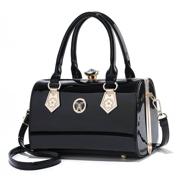 PU Leather Top Handle Crossbody Bag - Image 2
