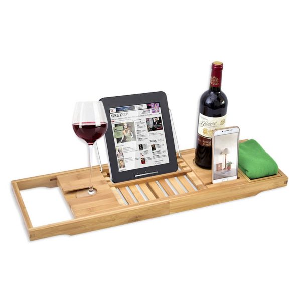 Luxury Bamboo Bathtub Caddy Tray - Image 4