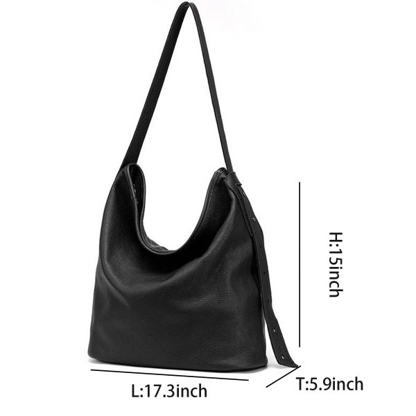 Women's Genuine Leather Hobo Shoulder Bag - Image 3