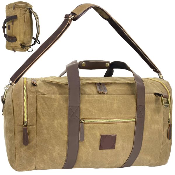 Large Capacity Canvs Backpack Duffel Bag For Travel - Image 2