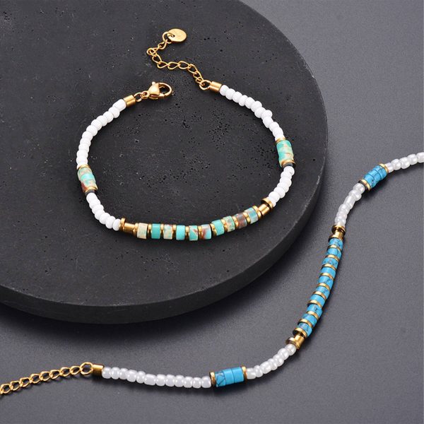 Stainless steel turquoise bracelet - Image 3
