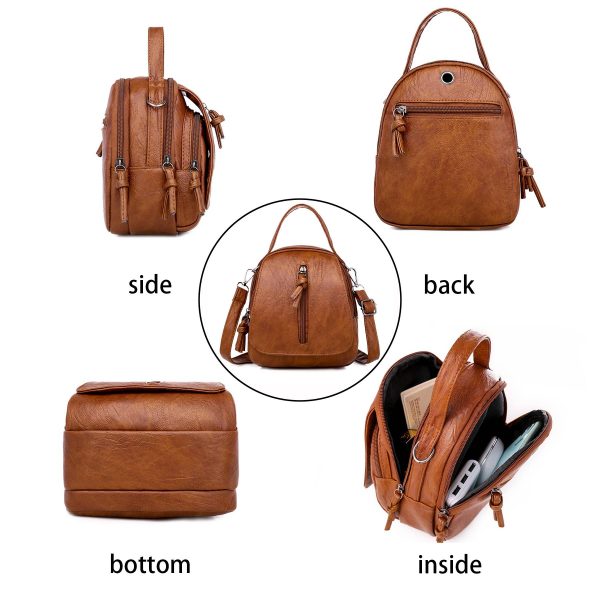 PU Leather cross-body shoulder bag - Image 4