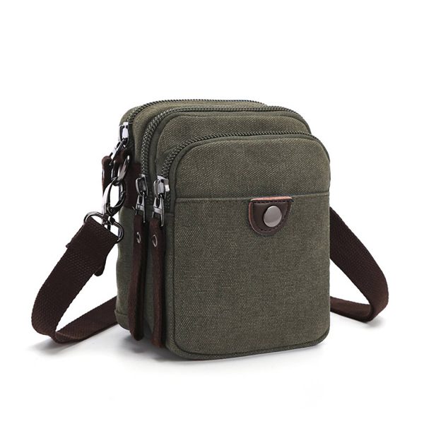 Canvas Crossbody Bag w/ Detachable Shoulder Strap - Image 3
