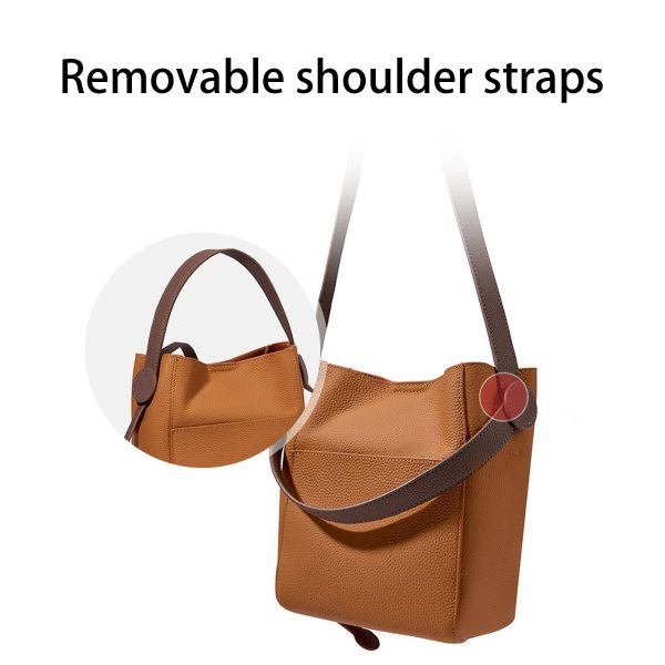 Genuine Leather Cross-body shoulder bucket bag for women - Image 5