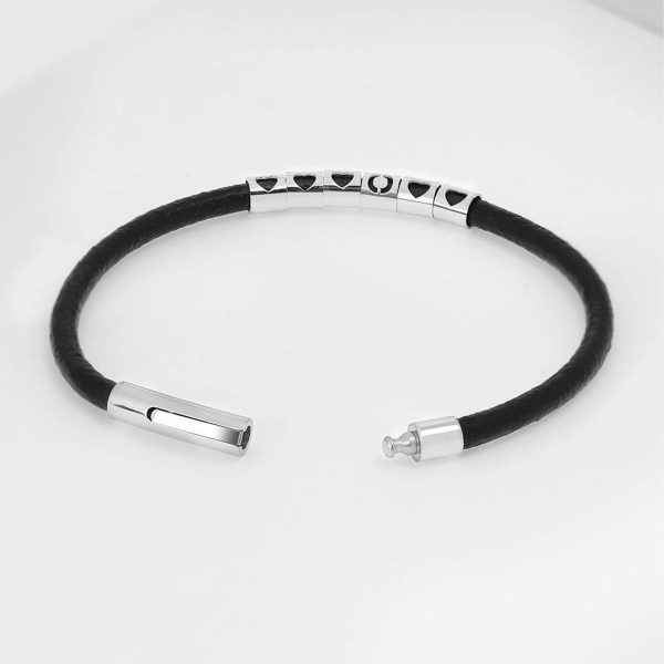 Letter Leather Rope Bracelet for Men - Image 3