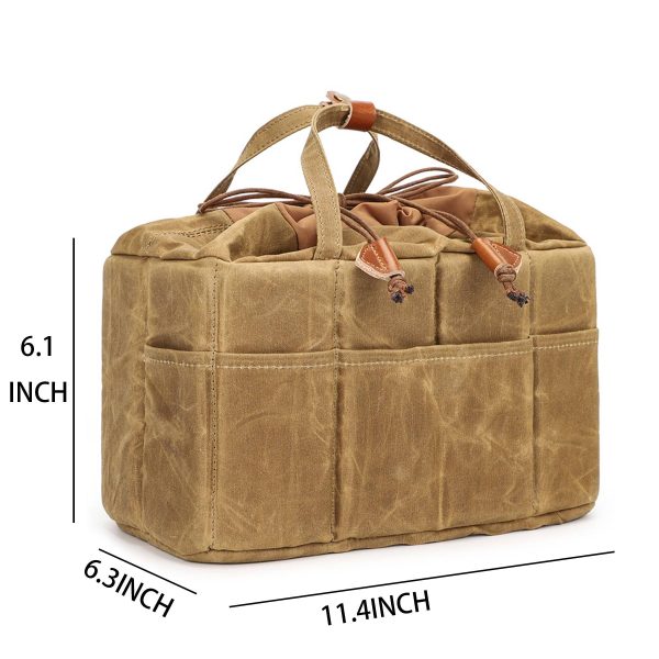 Canvas drawstring electronic accessories storage duffel bag - Image 5