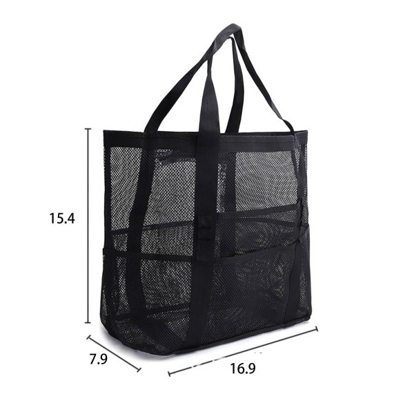 Nylon Mesh Portable Beach Tote Bag - Image 7