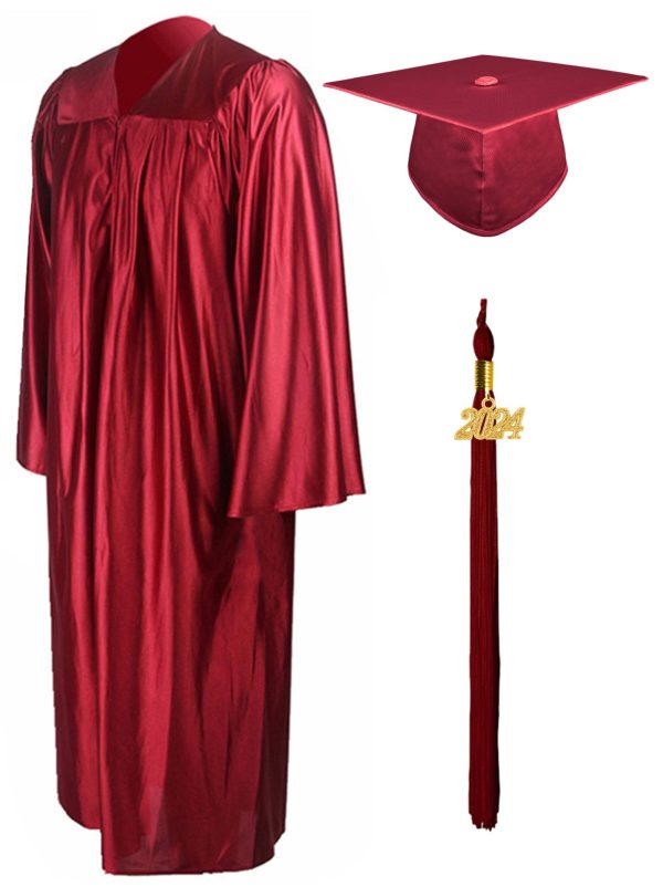 Shiny Graduation Gown Cap Tassel Set - Image 12