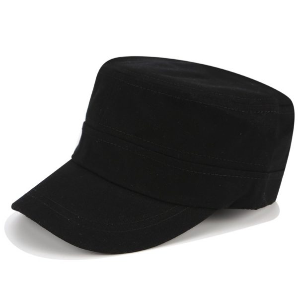 Cotton Summer simple monochrome flat hat for men - Image 3