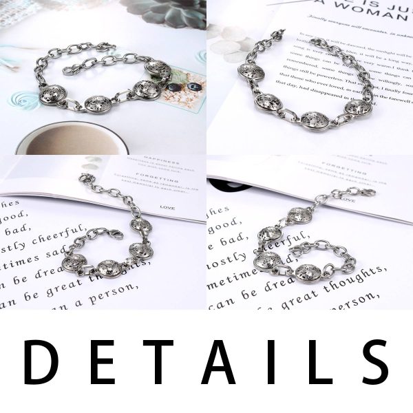 Stainless Steel Snowflake openwork bracelet for women - Image 3
