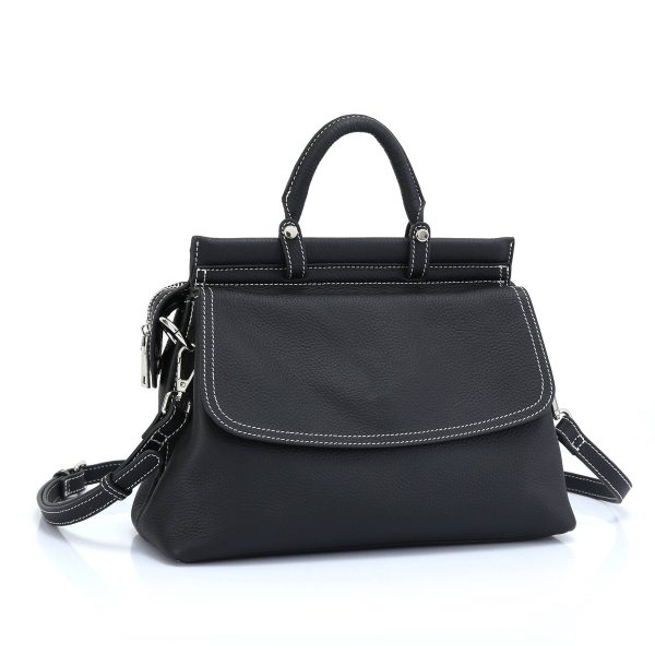 Genuine Leather Fashionable Large Crossbody Tote Bag - Image 3