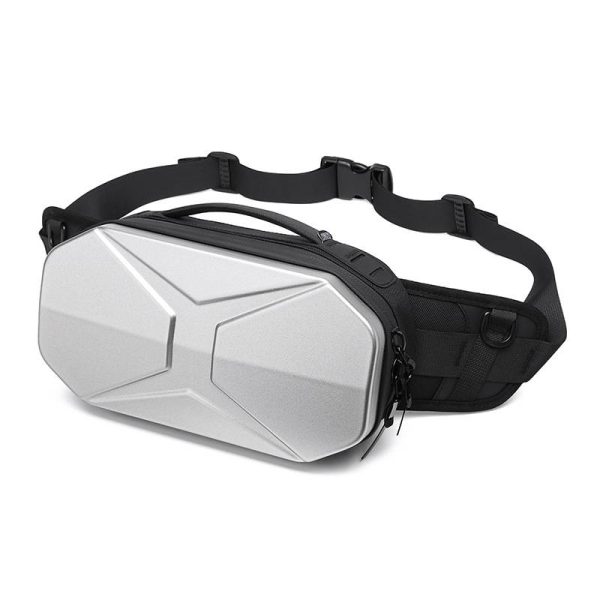 Abs Men's Crossbody Bag with PC Waterproof Hard Case