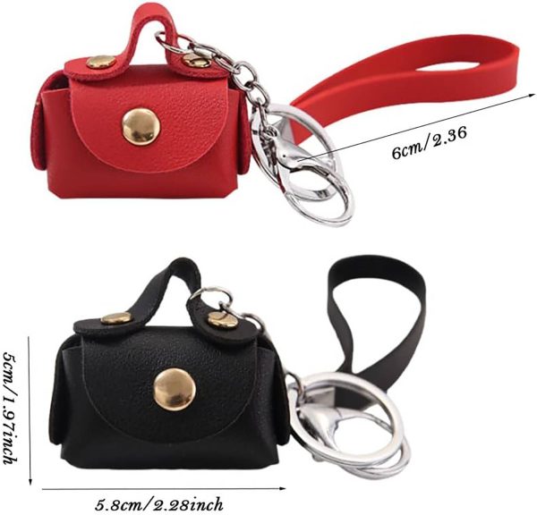 Mini Pu Leather Coin Purse Keychain Pendant - Image 5