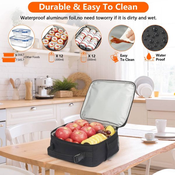 Waterproof Portable Insulated Lunch Bag Multiple Pockets - Image 5