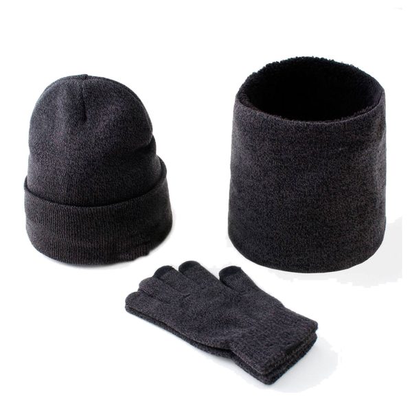 Knitted Hat Scarf Gloves - Image 3