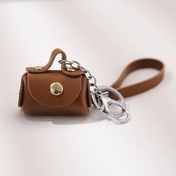Mini Pu Leather Coin Purse Keychain Pendant - Image 3