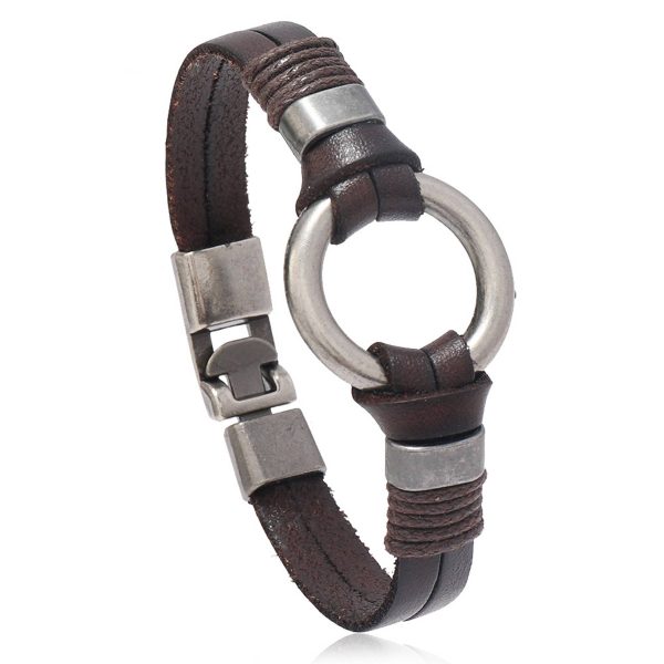 PU Simple and versatile multi-layered braided bracelet - Image 2