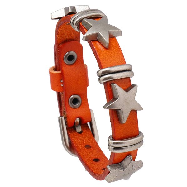PU Personality street punk pentagram bracelet - Image 3