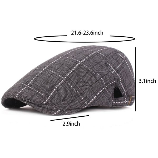 Men Flat Cap Newsboy Hat - Image 5